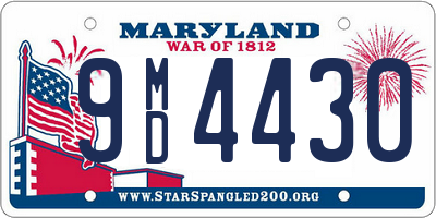 MD license plate 9MD4430
