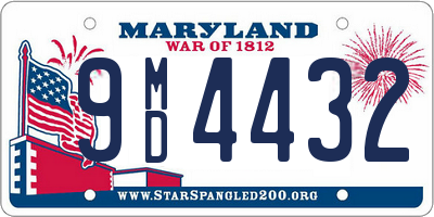 MD license plate 9MD4432