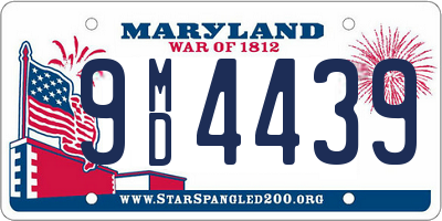 MD license plate 9MD4439