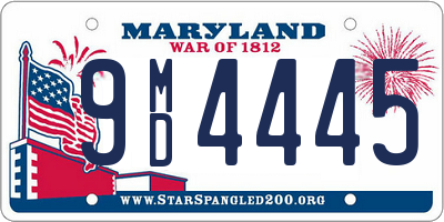 MD license plate 9MD4445