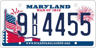 MD license plate 9MD4455