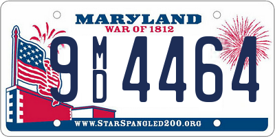 MD license plate 9MD4464