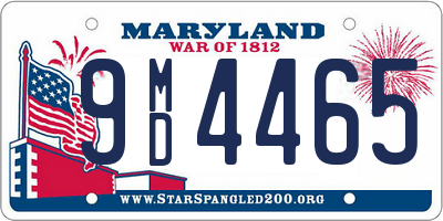 MD license plate 9MD4465