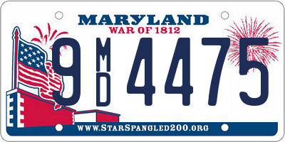 MD license plate 9MD4475