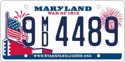 MD license plate 9MD4489