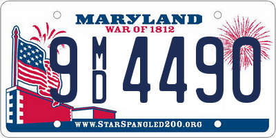 MD license plate 9MD4490