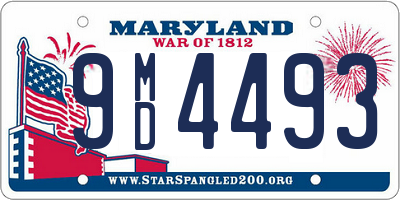 MD license plate 9MD4493