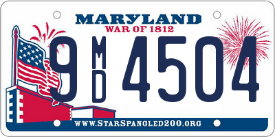 MD license plate 9MD4504