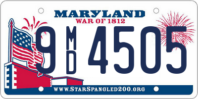 MD license plate 9MD4505