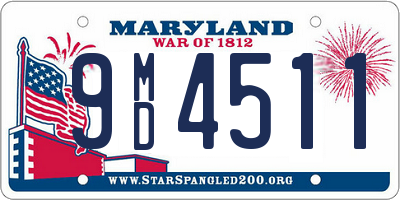 MD license plate 9MD4511