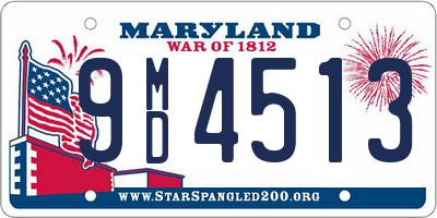 MD license plate 9MD4513