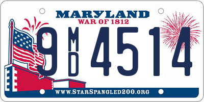 MD license plate 9MD4514