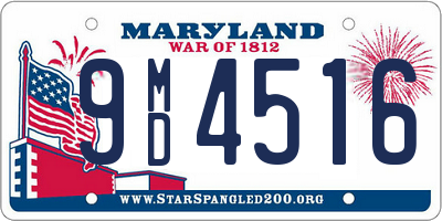 MD license plate 9MD4516