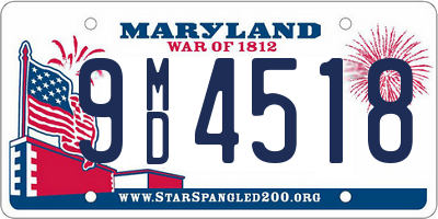 MD license plate 9MD4518