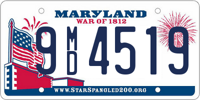 MD license plate 9MD4519