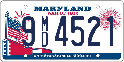 MD license plate 9MD4521