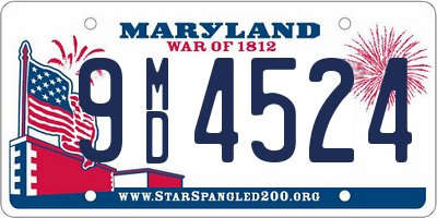 MD license plate 9MD4524