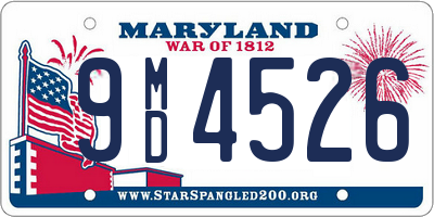 MD license plate 9MD4526