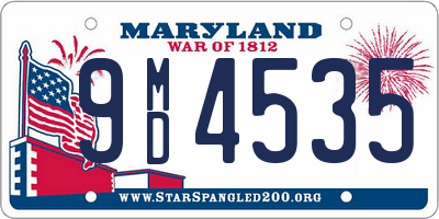 MD license plate 9MD4535