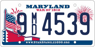 MD license plate 9MD4539