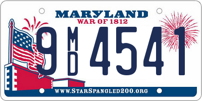 MD license plate 9MD4541