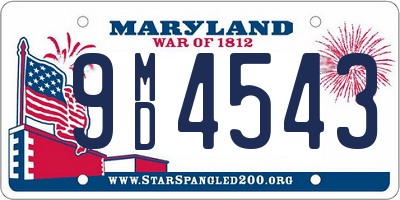 MD license plate 9MD4543