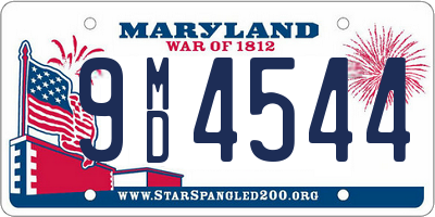 MD license plate 9MD4544