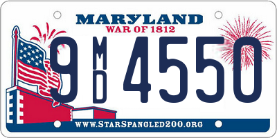 MD license plate 9MD4550