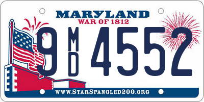 MD license plate 9MD4552