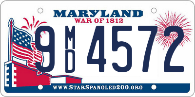 MD license plate 9MD4572