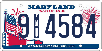 MD license plate 9MD4584