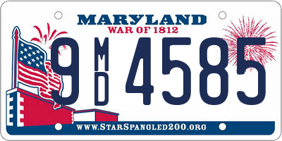 MD license plate 9MD4585