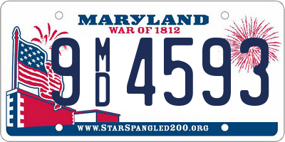 MD license plate 9MD4593