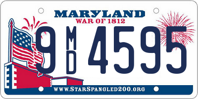 MD license plate 9MD4595