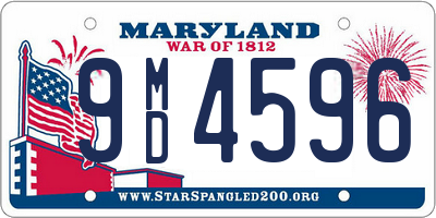 MD license plate 9MD4596