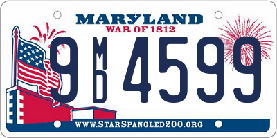 MD license plate 9MD4599