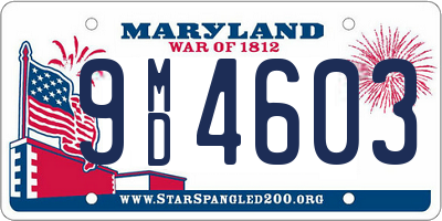 MD license plate 9MD4603