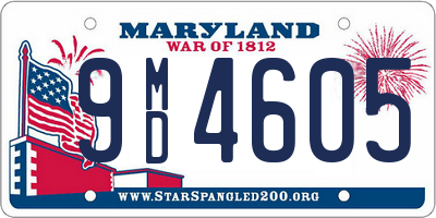 MD license plate 9MD4605