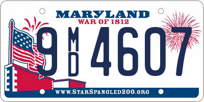 MD license plate 9MD4607