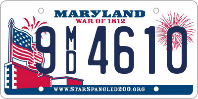 MD license plate 9MD4610