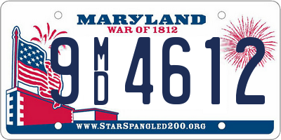 MD license plate 9MD4612