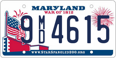 MD license plate 9MD4615