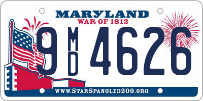 MD license plate 9MD4626