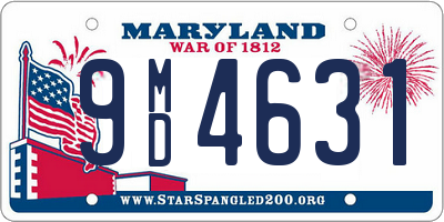 MD license plate 9MD4631