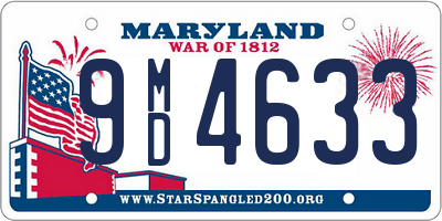 MD license plate 9MD4633