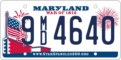 MD license plate 9MD4640