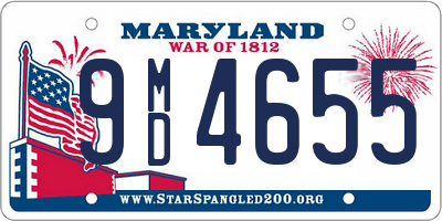 MD license plate 9MD4655