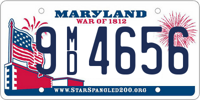 MD license plate 9MD4656