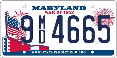 MD license plate 9MD4665