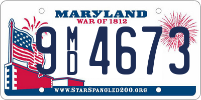 MD license plate 9MD4673